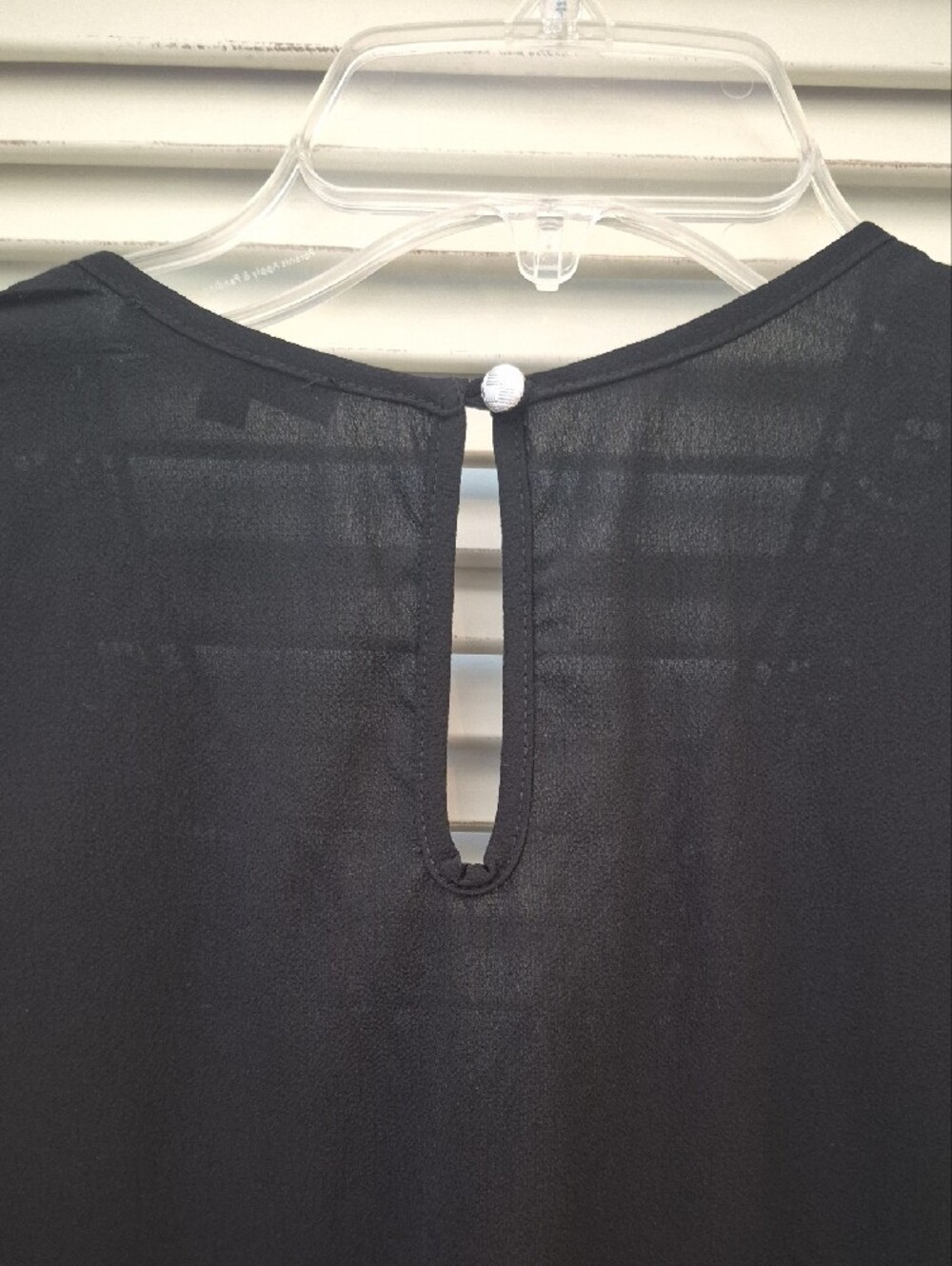 Papermoon Sleeveless Black Crochet-Trim Blouse - L - Picture 3 of 8